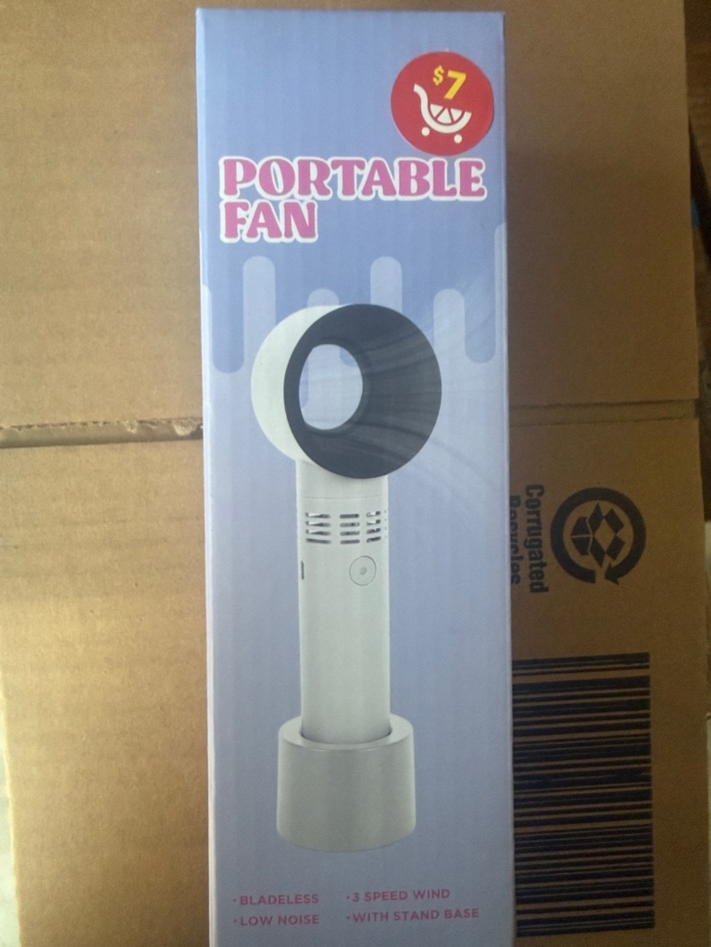 2 for $5 — Portable Bladeless Handheld Fan - White